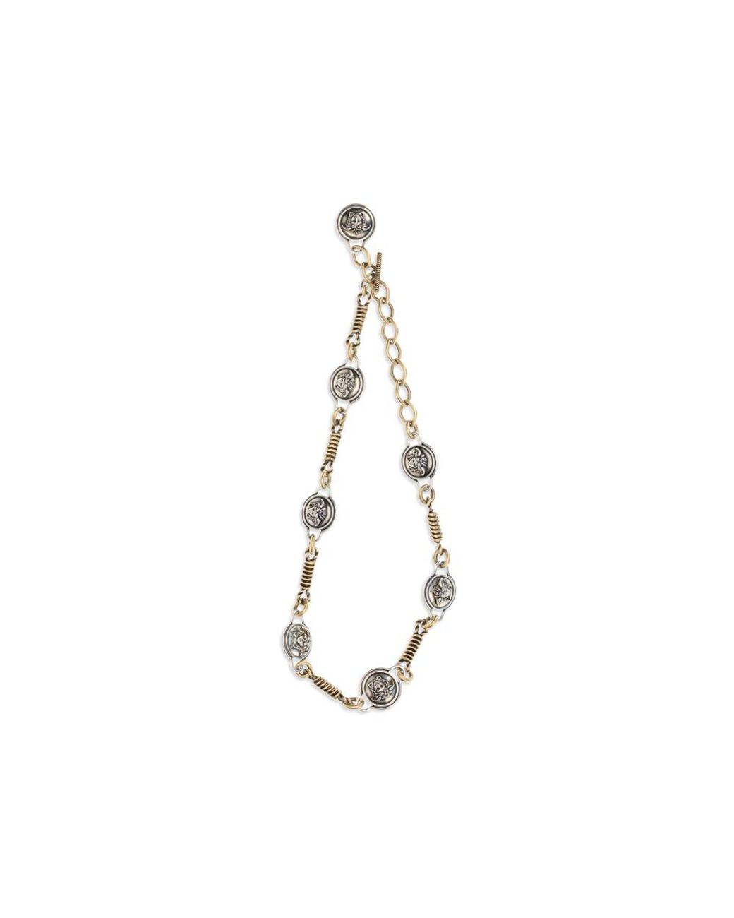 Versace Metallic Silver Brass Necklace