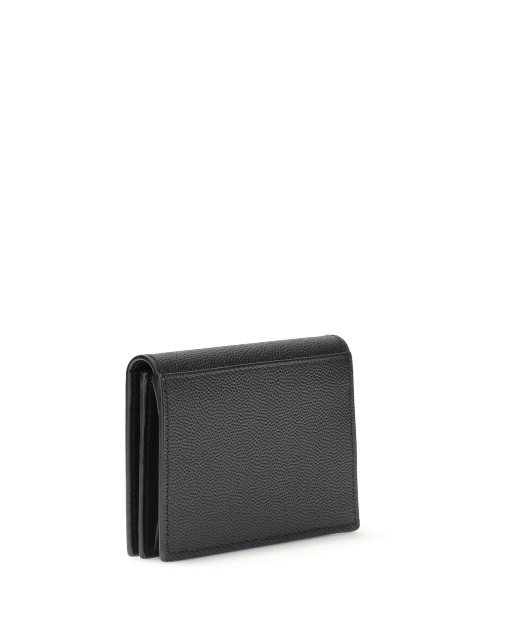 Saint Laurent Gray Grain De Poudre Leather Business Card Holder for men