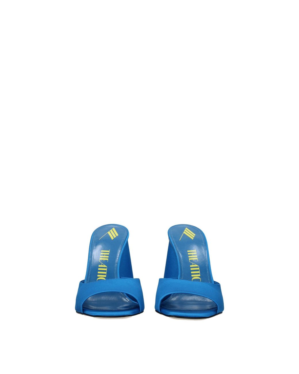 The Attico Blue Satin Platform Sandals