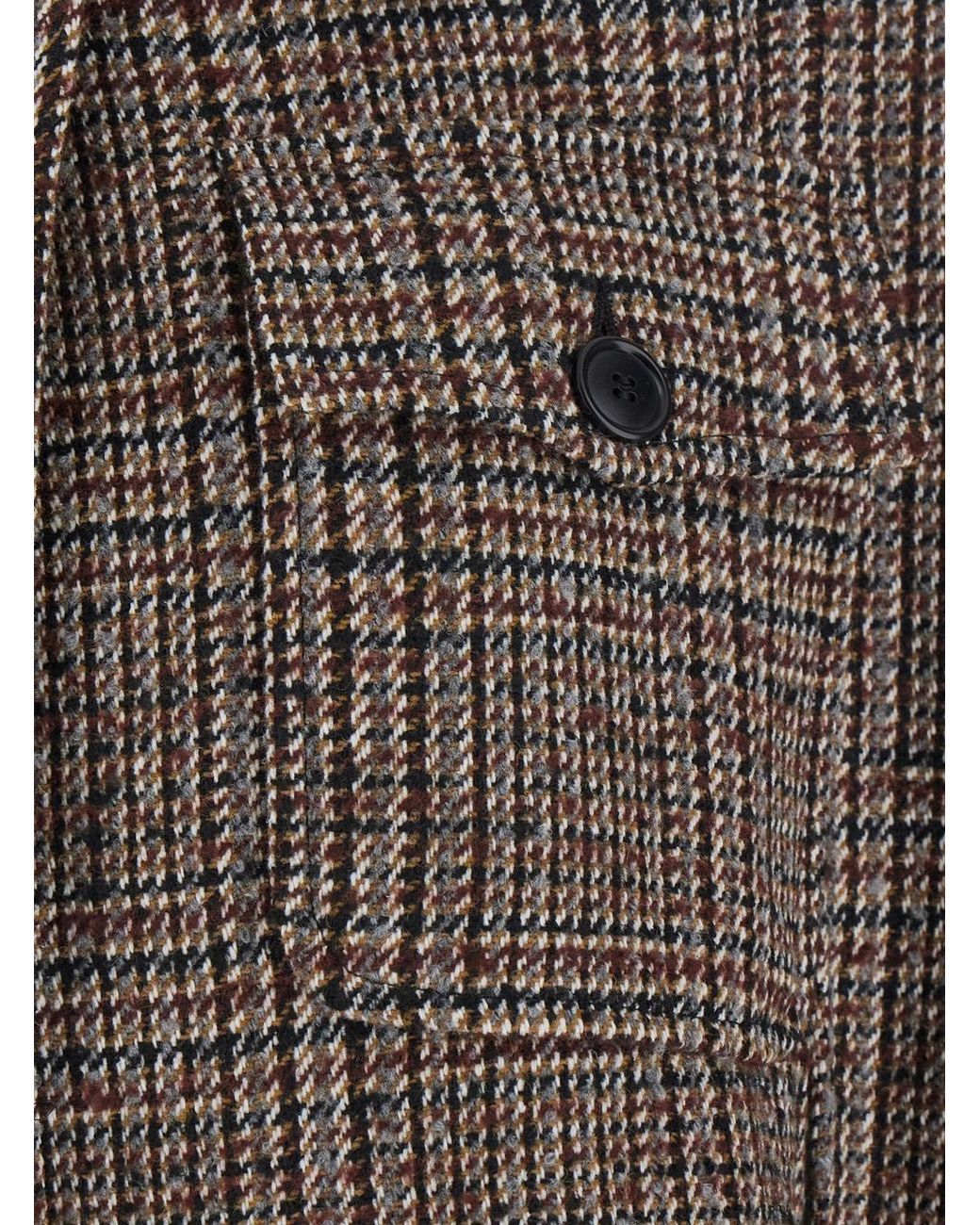 Le Plain Brown Short Wool Cape Coat