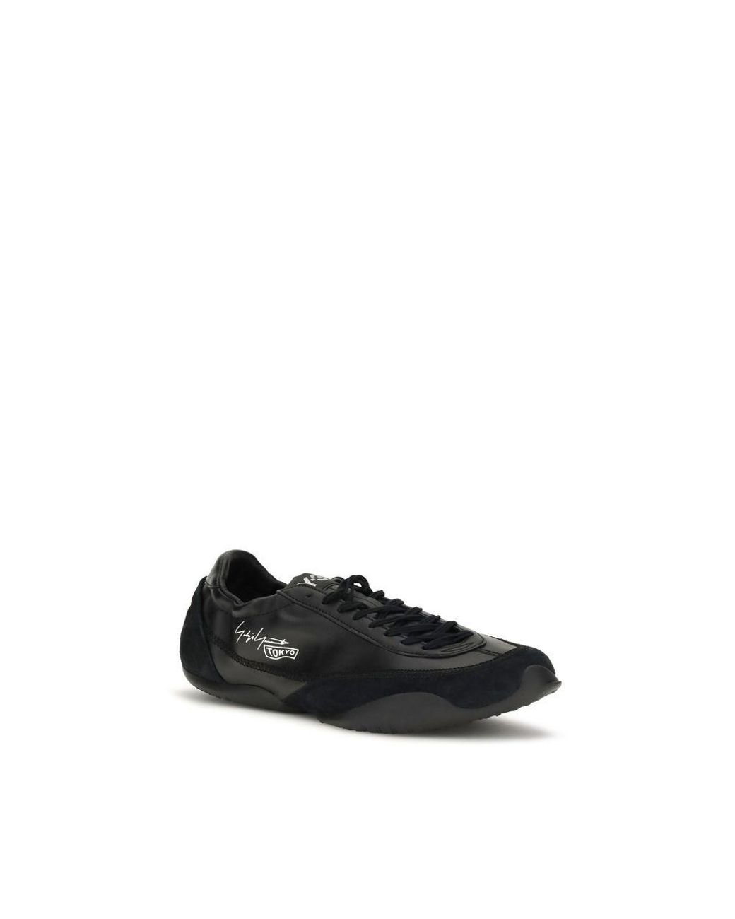 Y-3 Black Calf Leather Bos Taurus Athletic Sneakers for men