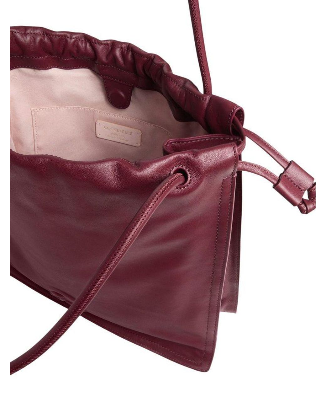 Coccinelle Red Shoulder Bag Cowhide Leather