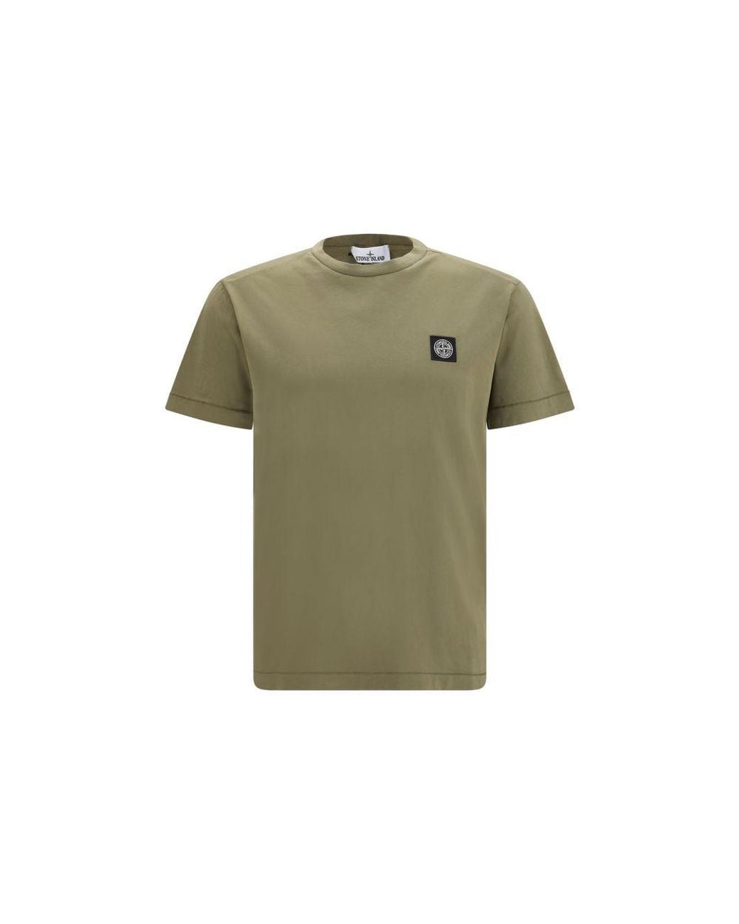 Stone Island Green Bicolor Cotton T for men