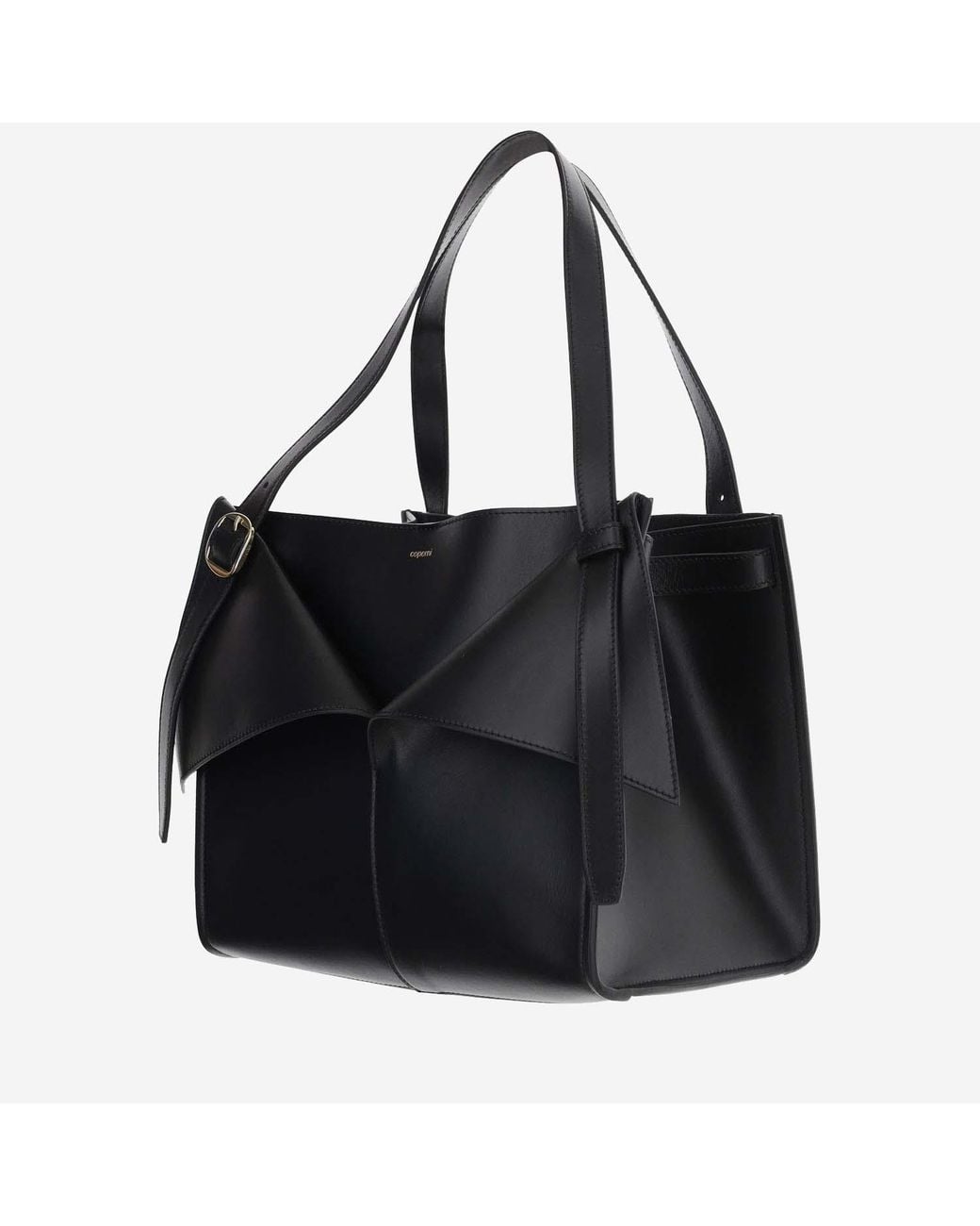 Coperni Black Cabas Leather Handbag Handbags