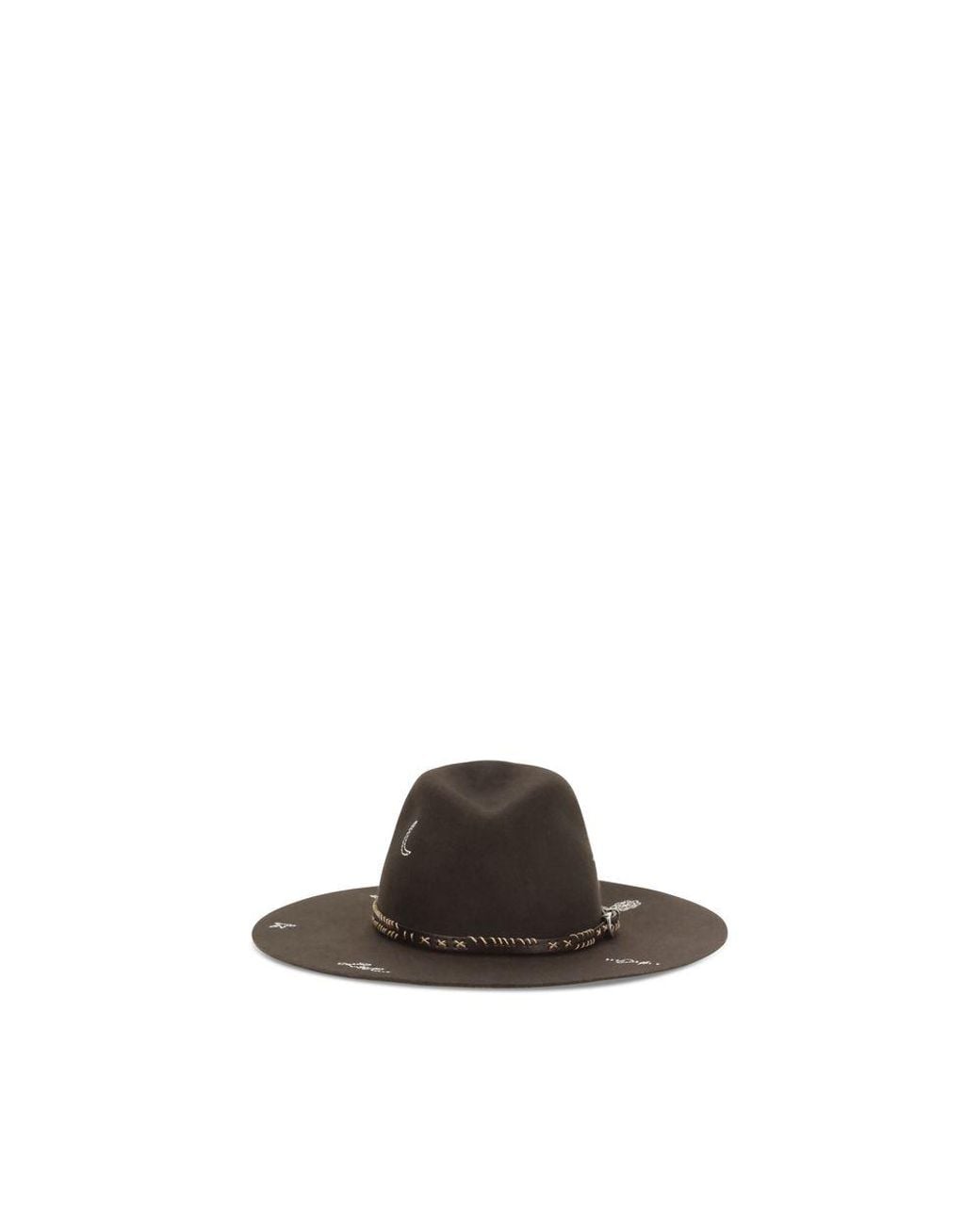Golden Goose Deluxe Brand Brown Wool Oves Aries Fedora Accessory