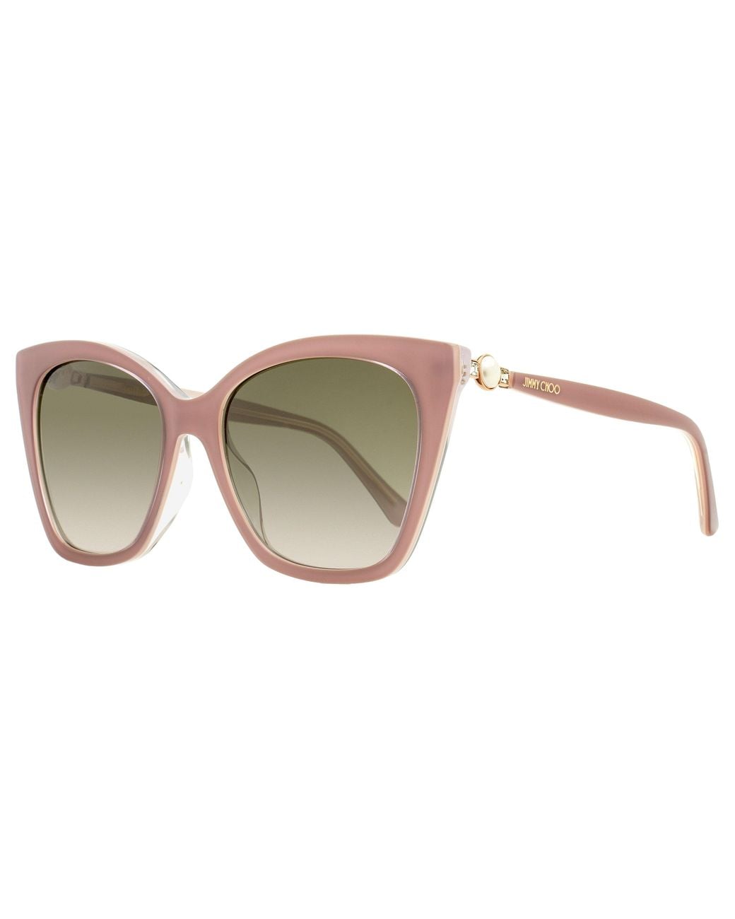 Jimmy Choo Black Cat Eye Sunglasses Rua /g Y9aha Nude 56mm
