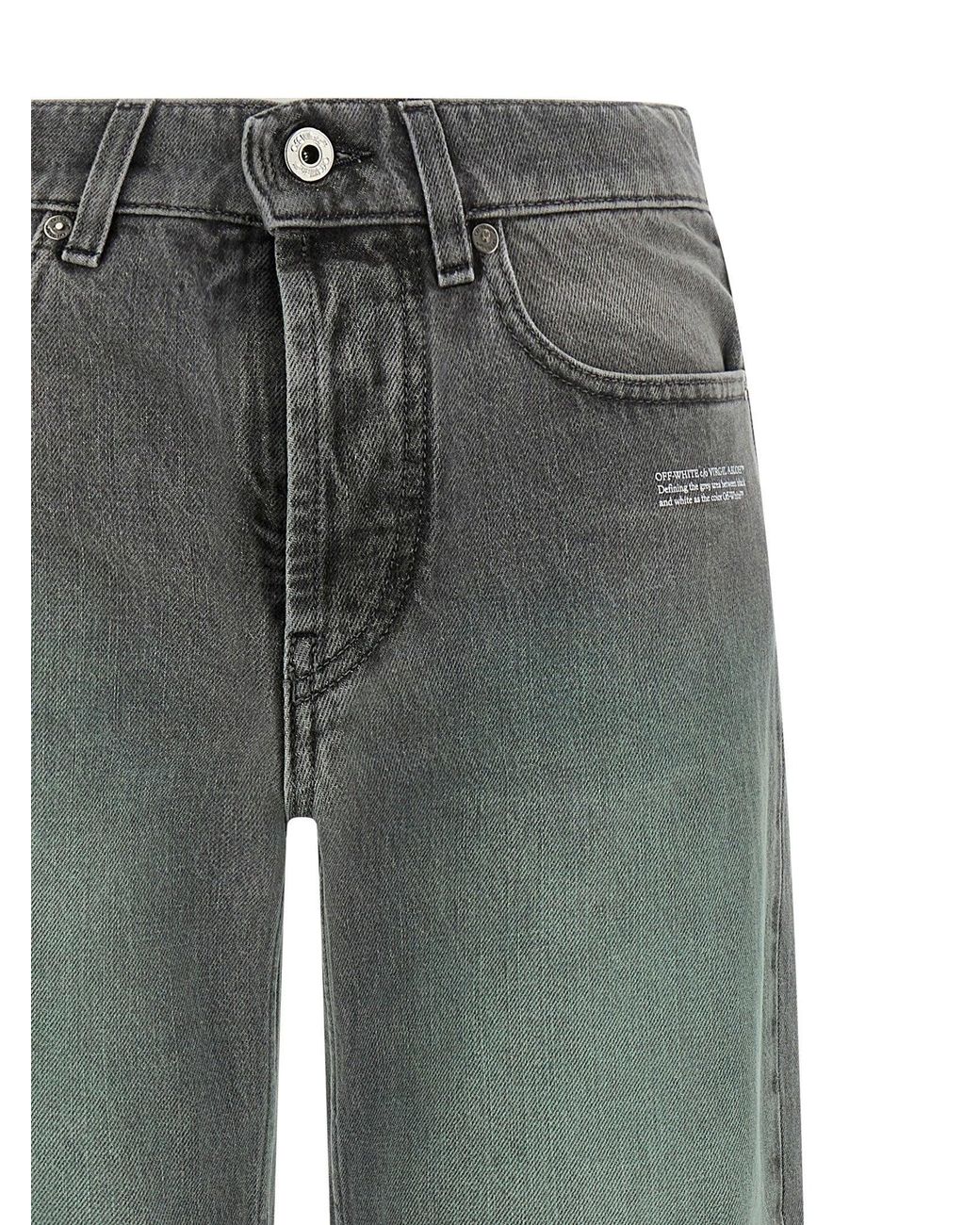 Off-White c/o Virgil Abloh Green Spray Susy Jeans