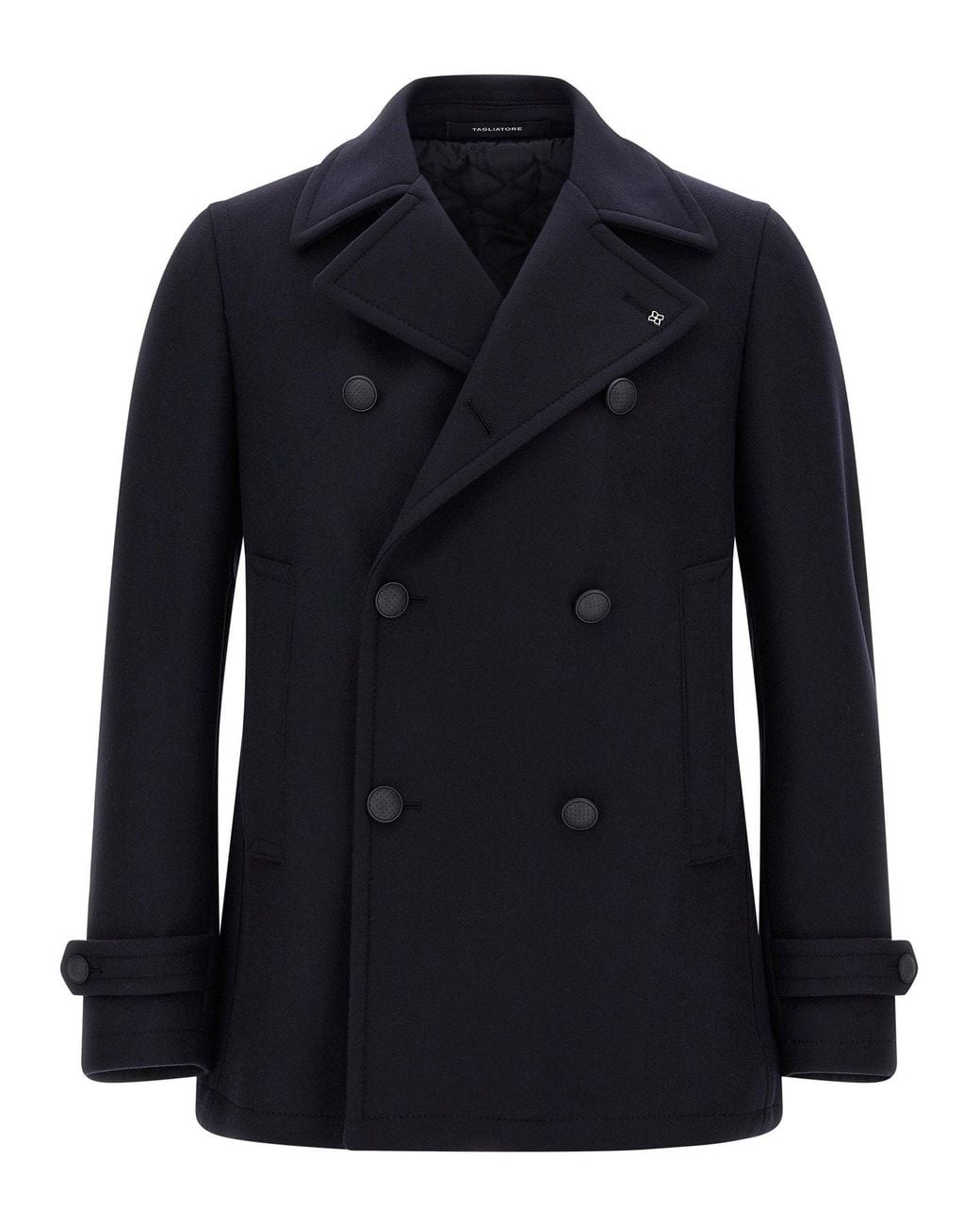 Tagliatore Blue Monaco Coat for men