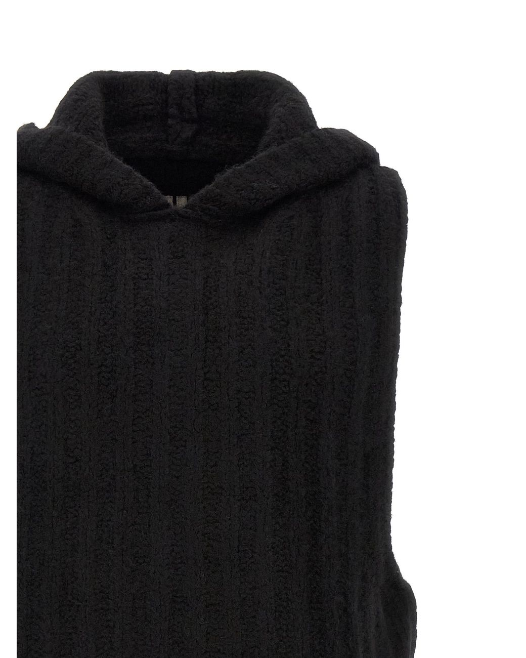 Rick Owens Black Cashmere Sleeveles Sweater Clothing for men