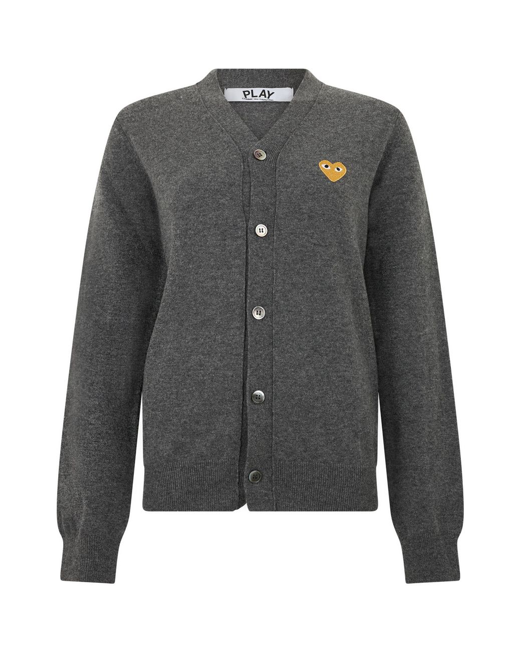COMME DES GARÇONS PLAY Gray Cardigan Wool Cardigans