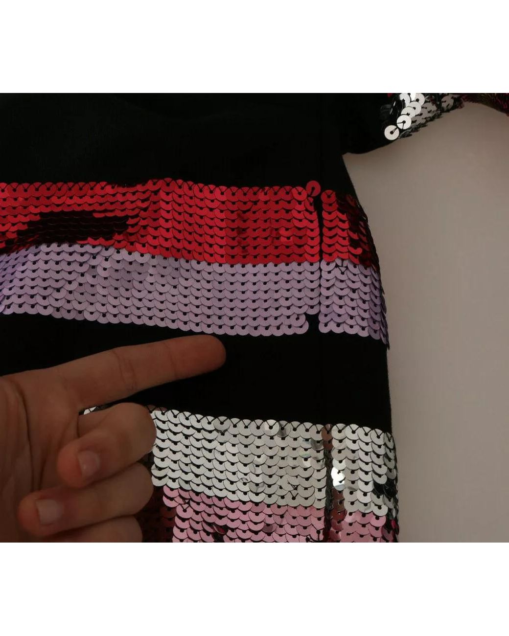 Dolce & Gabbana Black Dg Sequined Hooded Pullover Sweater