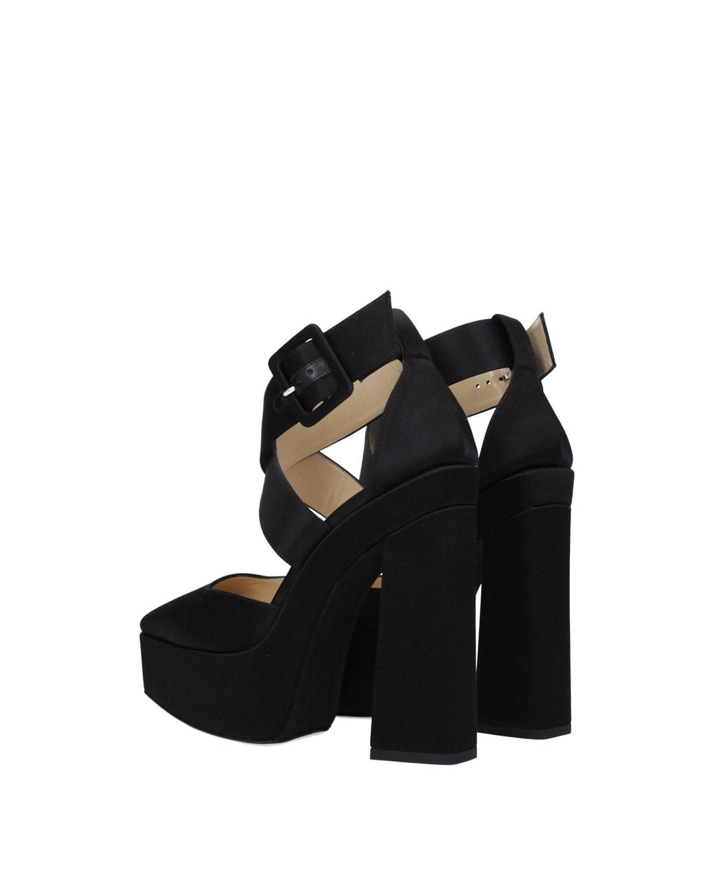 Jimmy Choo Black Satin Sandal