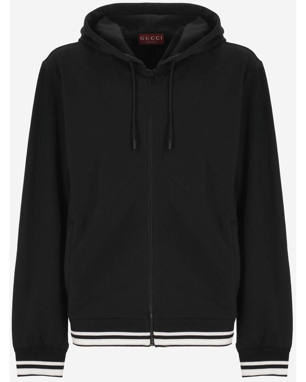 Gucci Black Technical Jersey Sweatshirt Polyester Sweatshirts for men