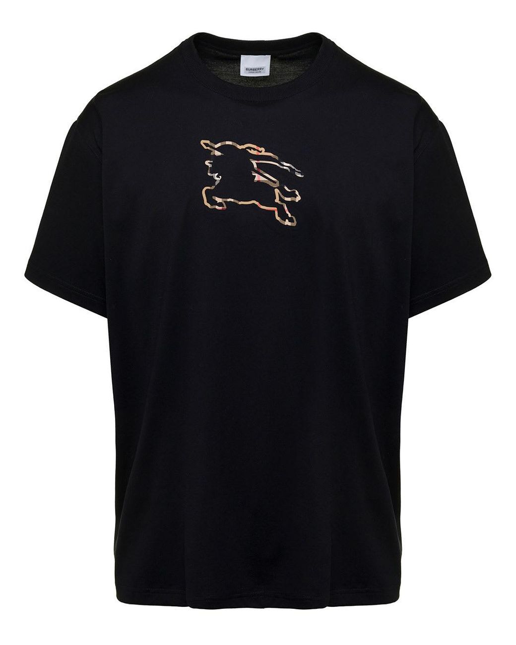 Burberry Crewneck T-shirt With Equestrian Knight Print In Cotton Man in ...