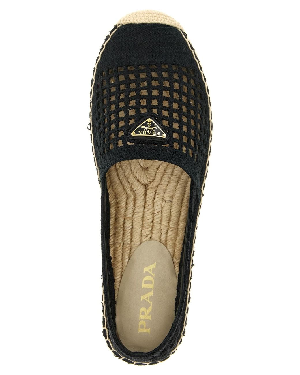Prada Black Cotton Espadrilles Shoe