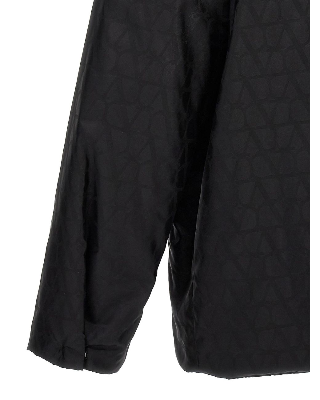 Valentino Garavani Black Toile Iconographe Reversible Jacket Polyamide Down Jacket, Parka, Casual for men