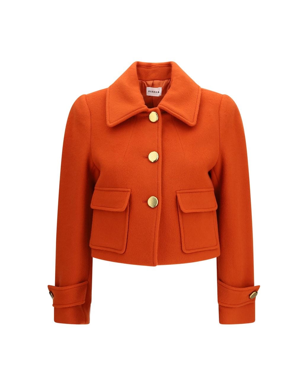 P.A.R.O.S.H. Orange Leak Single Breasted Blazer Wool Ovis Aries Blazers & Vests