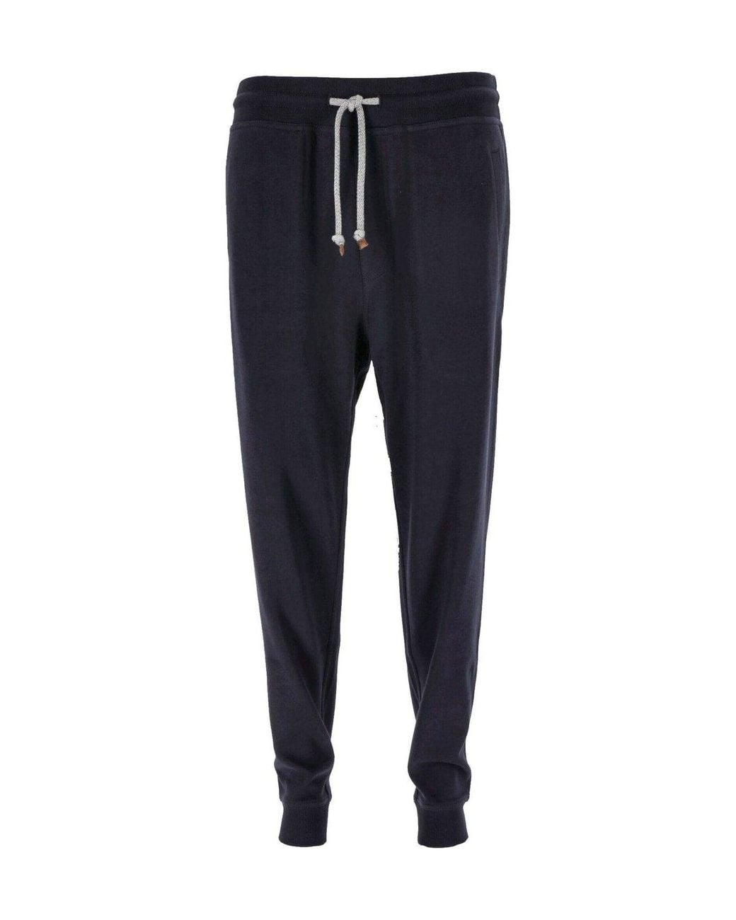 Brunello Cucinelli Blue Cobalt Cotton Blend Jogger Trousers for men