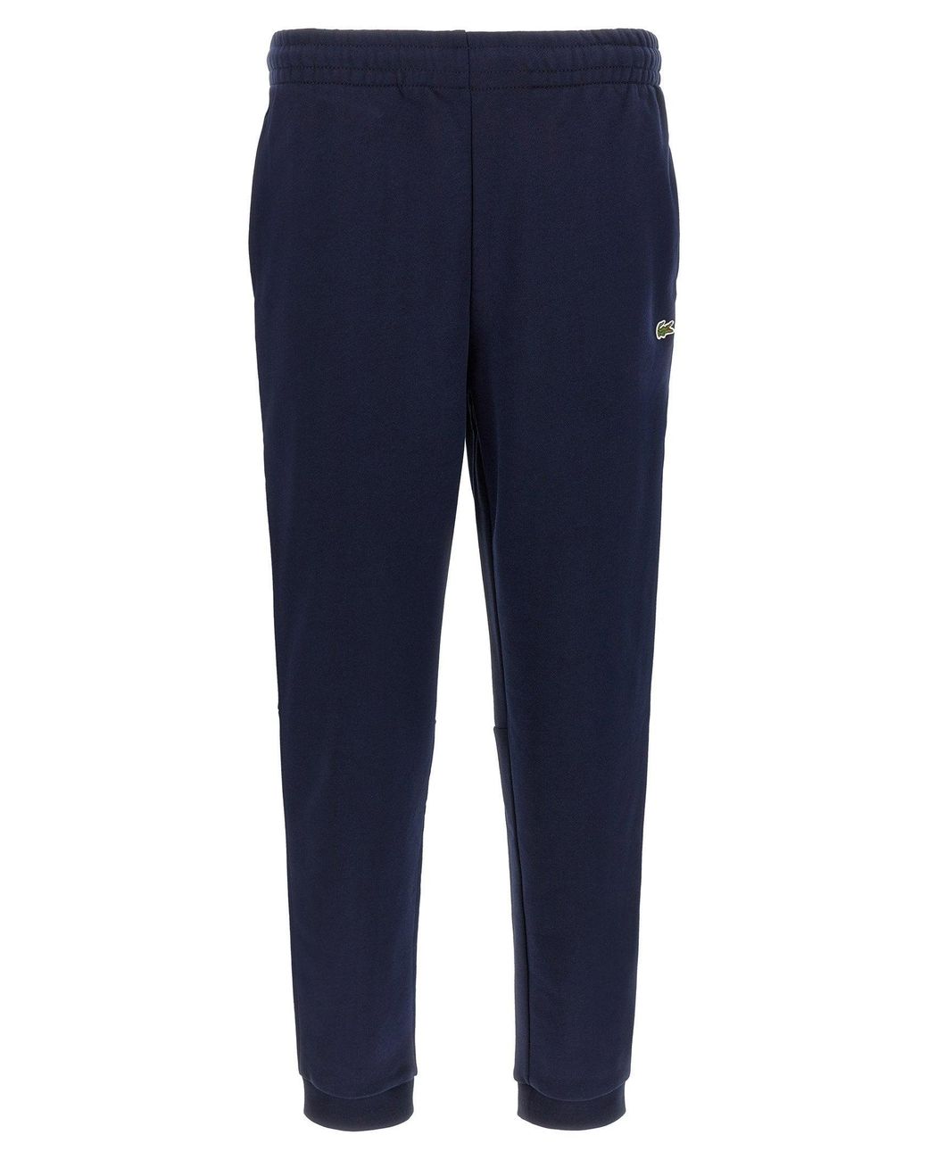 Lacoste Blue Logo-Embroidered Cotton Joggers for men