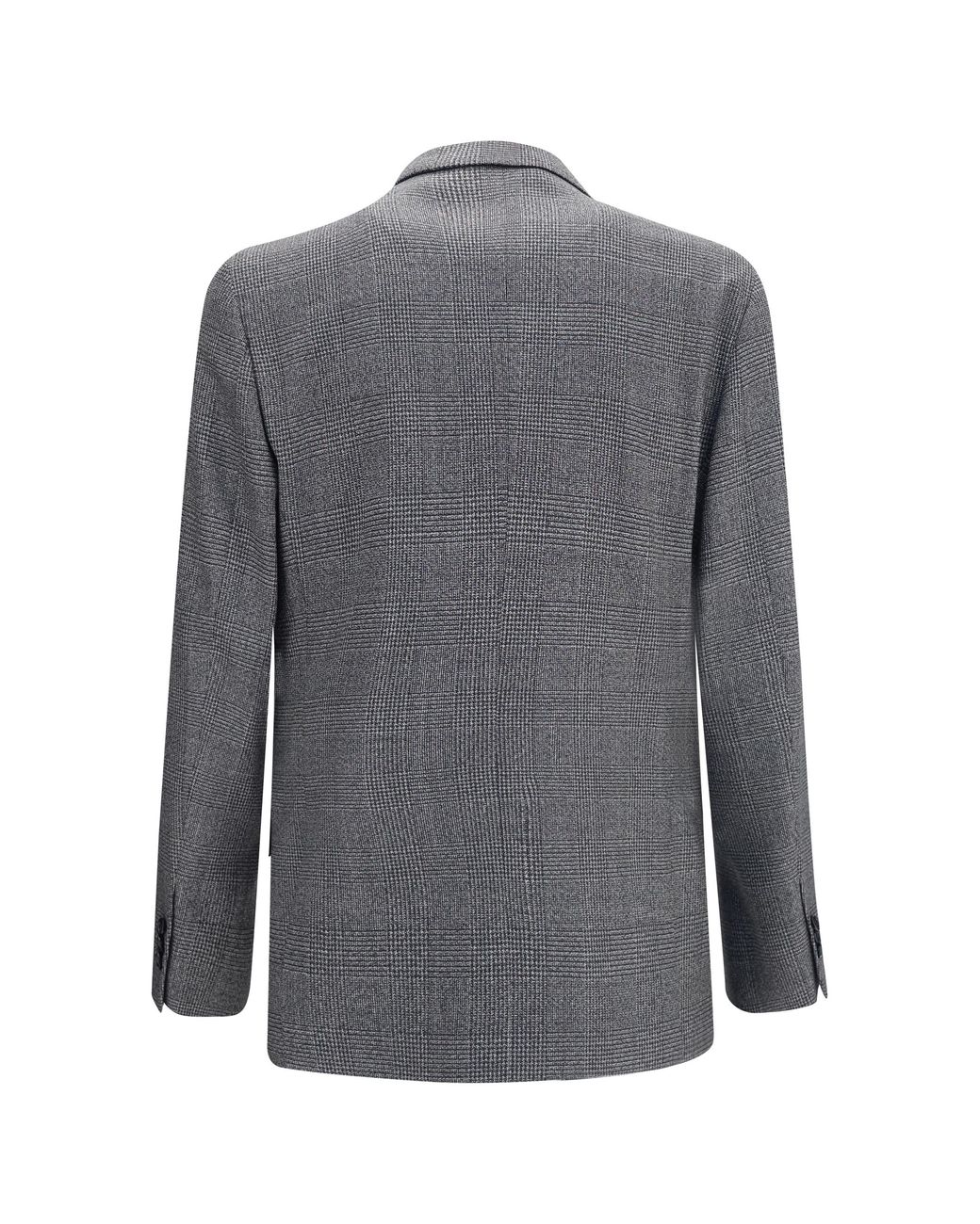 Lardini Gray Double-Breasted Wool Blazer Merino Ovis Aries Blazers E Vests for men