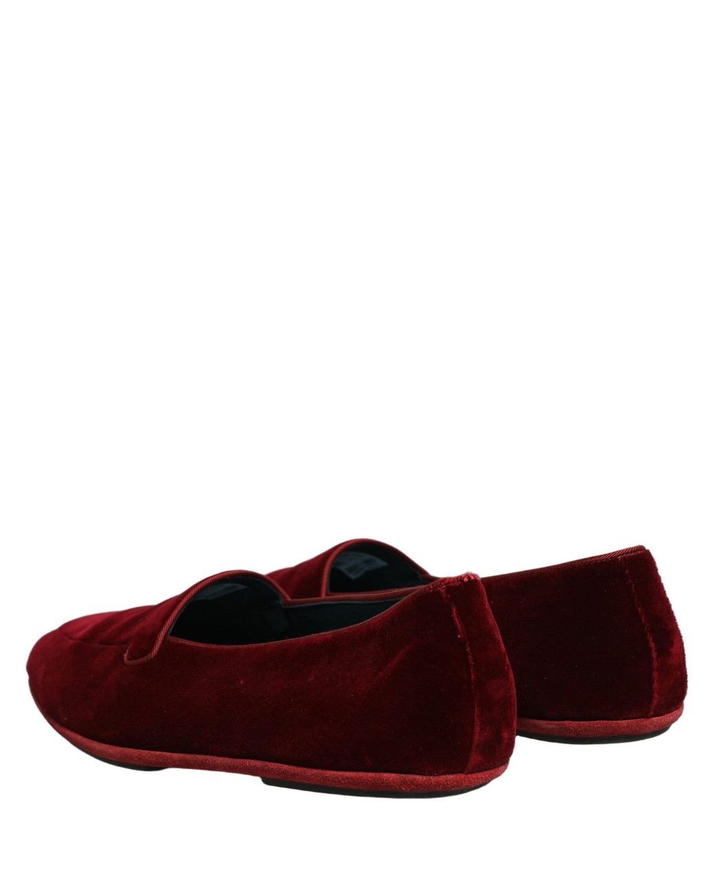 Dolce & Gabbana Multicolor Velvet Slip On Flats Loafers Shoes Leather for men