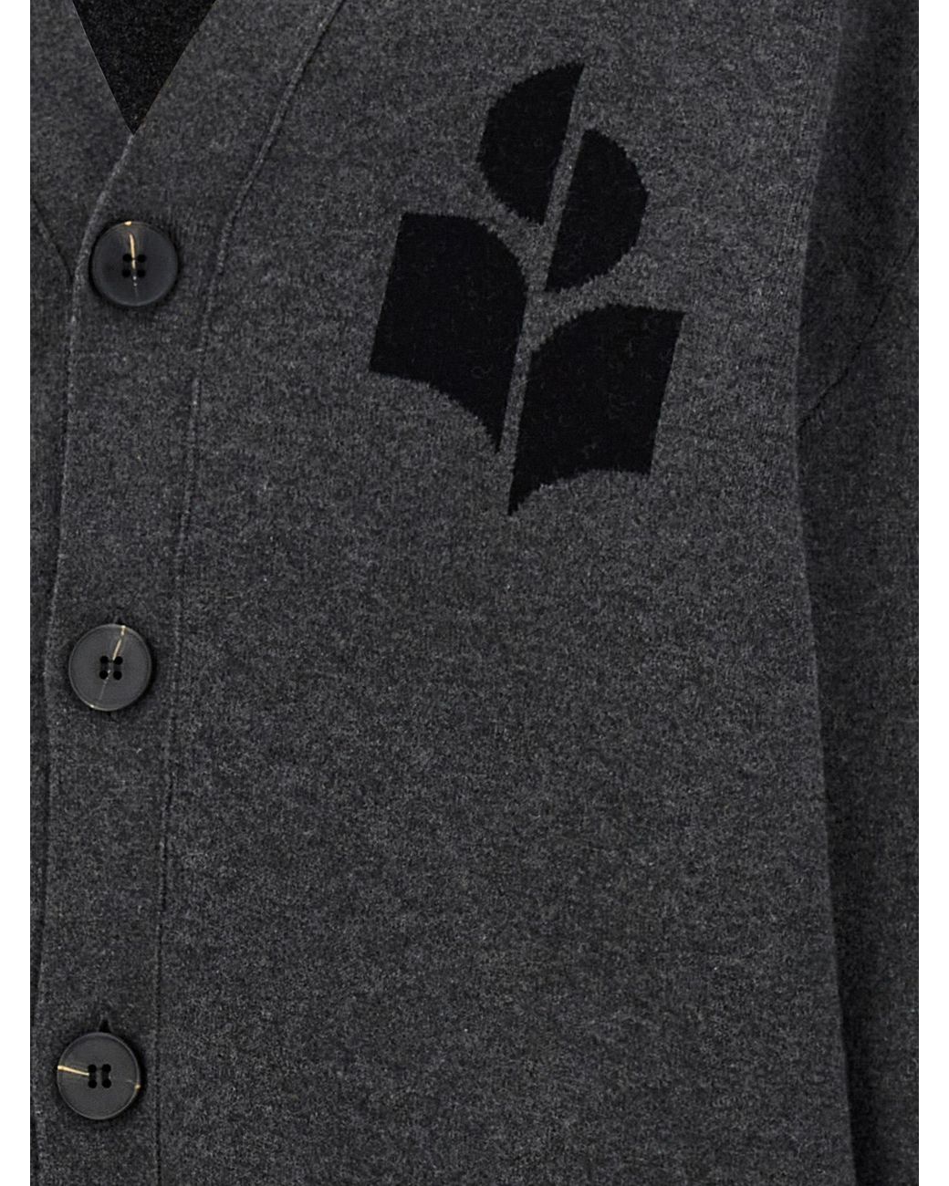 Isabel Marant Gray 'Curtis' Cardigan for men
