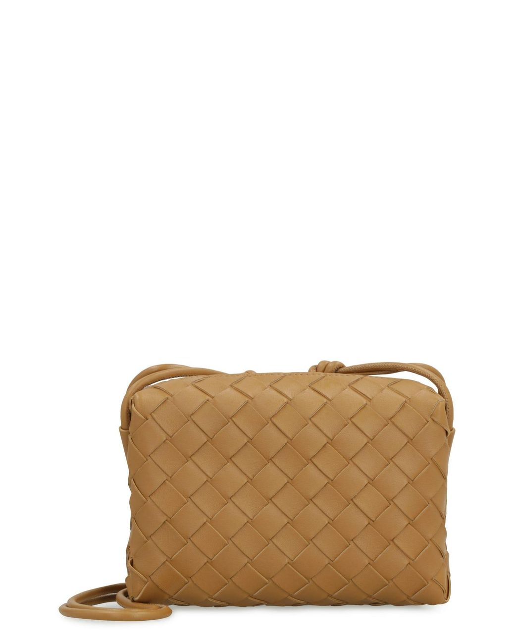 Bottega Mini Loop Leather Camera Bag in Brown Lyst