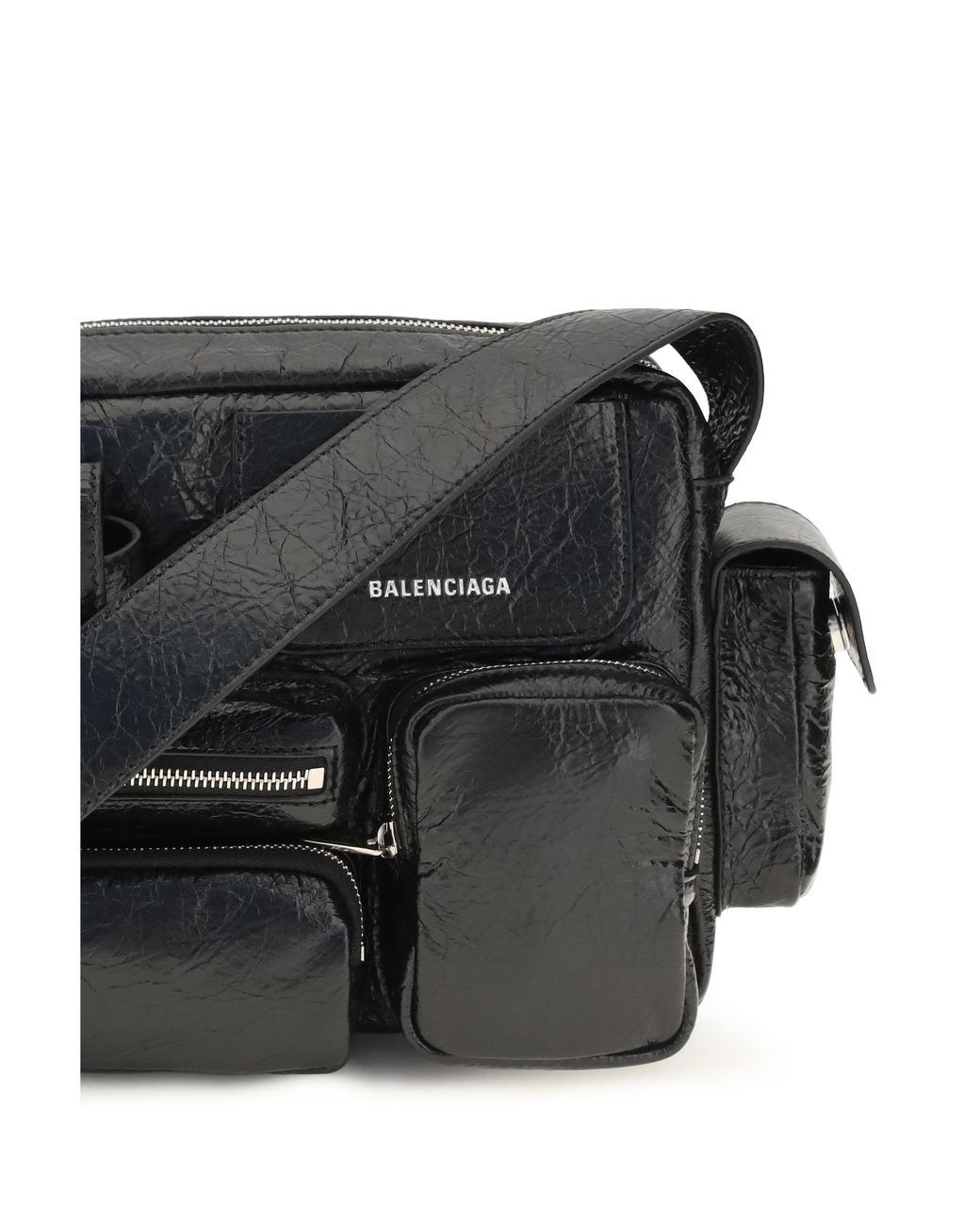 Balenciaga Black Superbusy Messenger Shoulder Bag for men