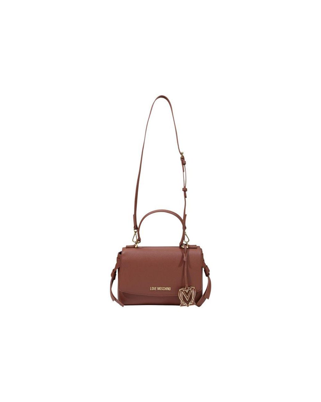 Love Moschino Brown Polyethylene Handbag Bag