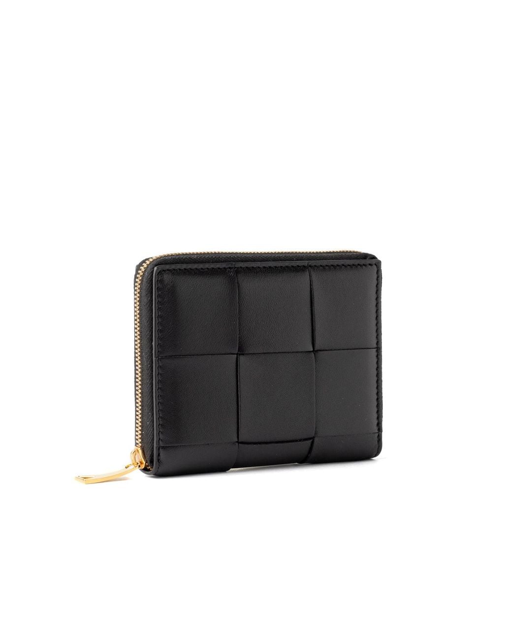 Bottega Veneta Black Bottega Veneta Quilted Leather Wallet for men
