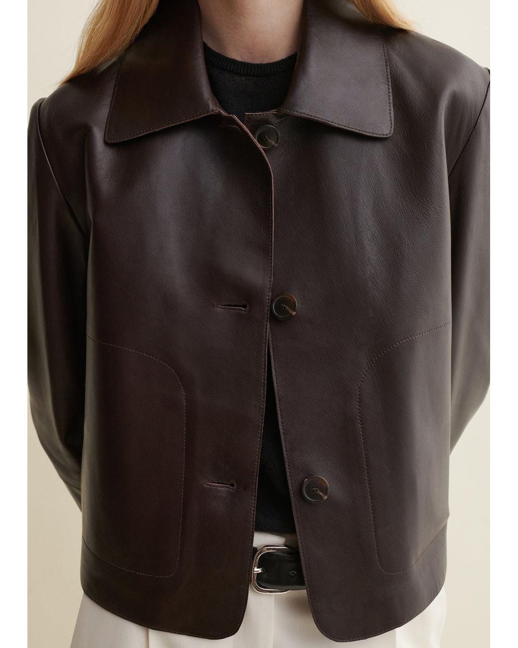 Arma Black Arma Crocodile-Embossed Leather Jacket
