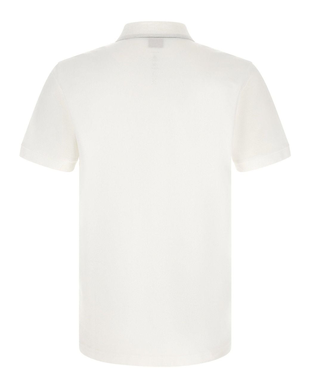 Boss White Monogram Collar Striped Polo Shirt for men