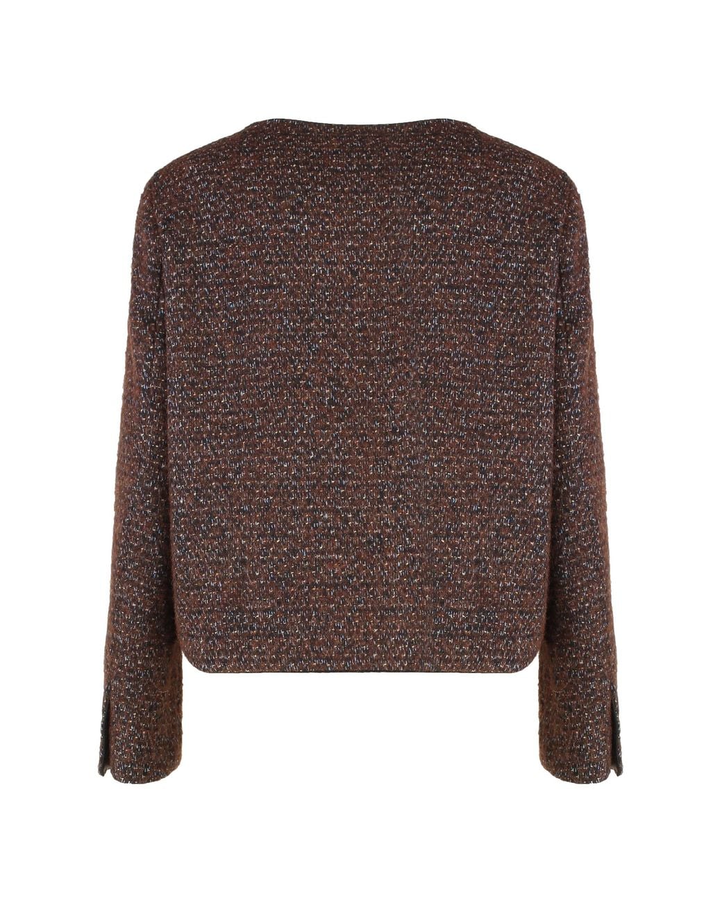 Aspesi Brown Aspesi Mixed-Fiber Tweed Jacket