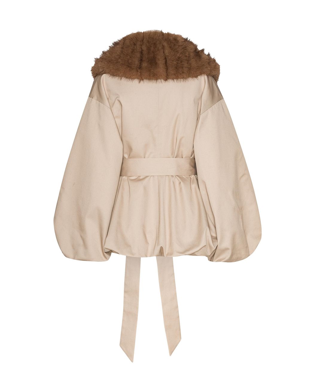 ROTATE BIRGER CHRISTENSEN Brown Rotate Birger Christensen Faux-Fur Collar And Trim Jacket