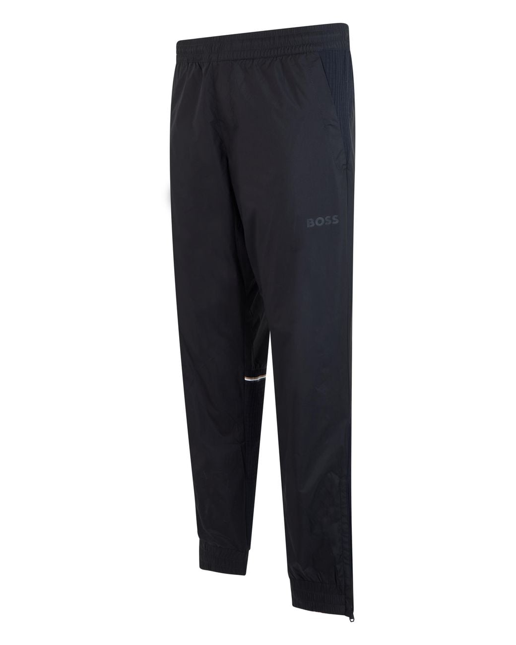 Boss Blue Jumpsuit With Zip And High Collar Polyester Sweatshirts for men