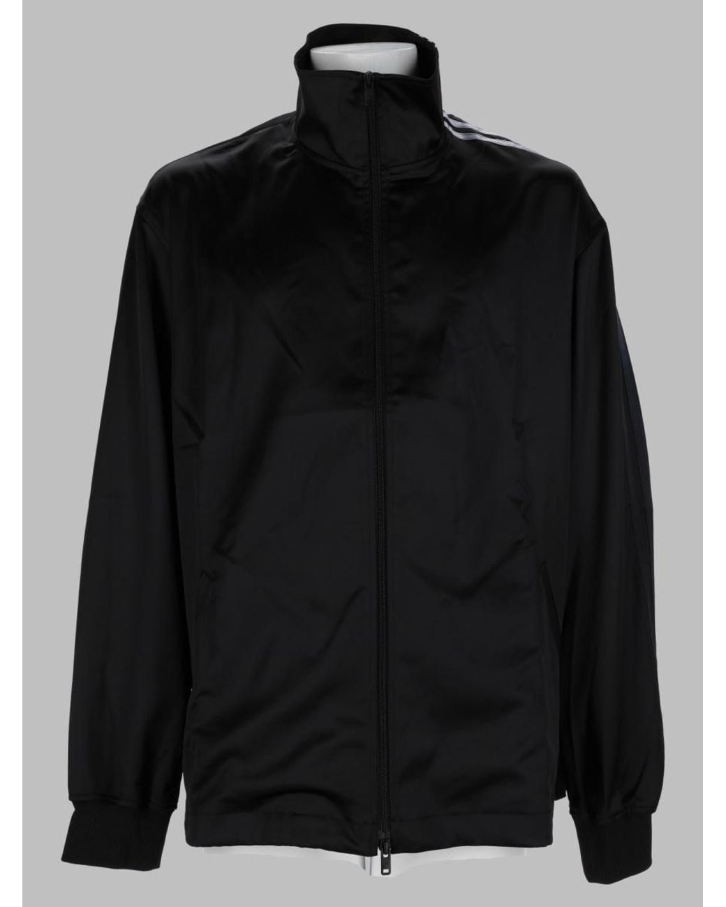 Adidas Black Satin Track Jacket Polyester for men
