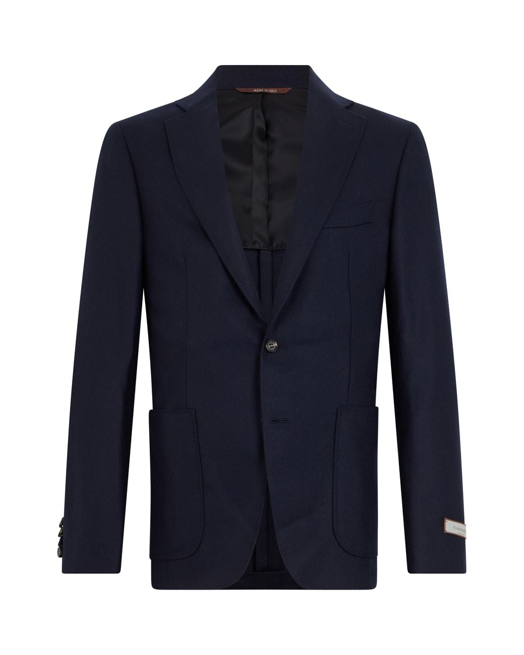 Canali Blue Single-Breasted Jacket Wool-Silk Suit & Dinner for men