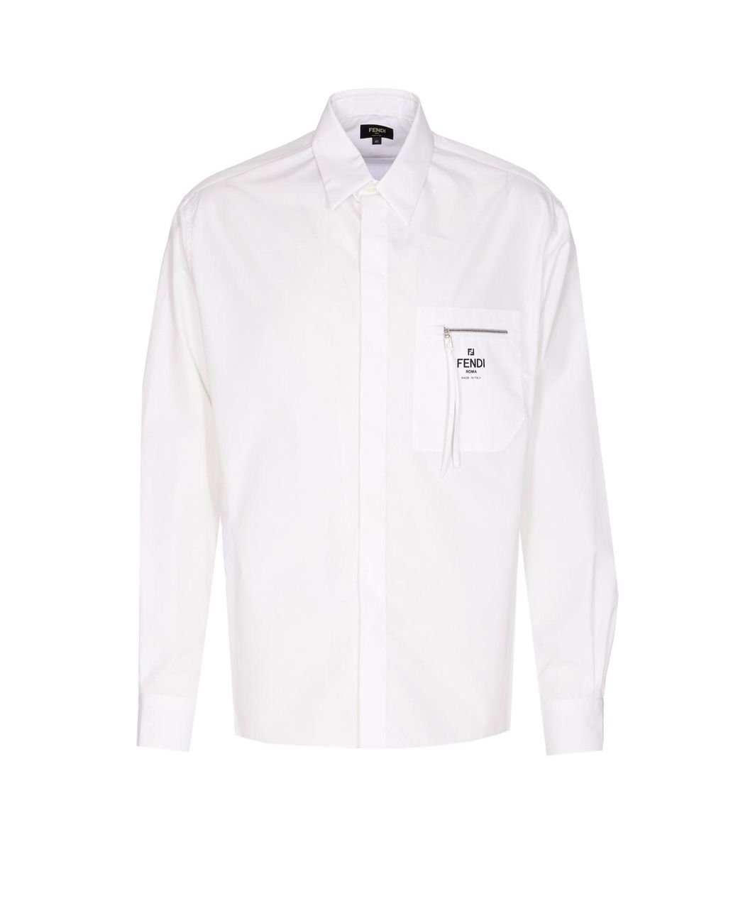 Fendi Logo Shirt in White for Men Lyst UK
