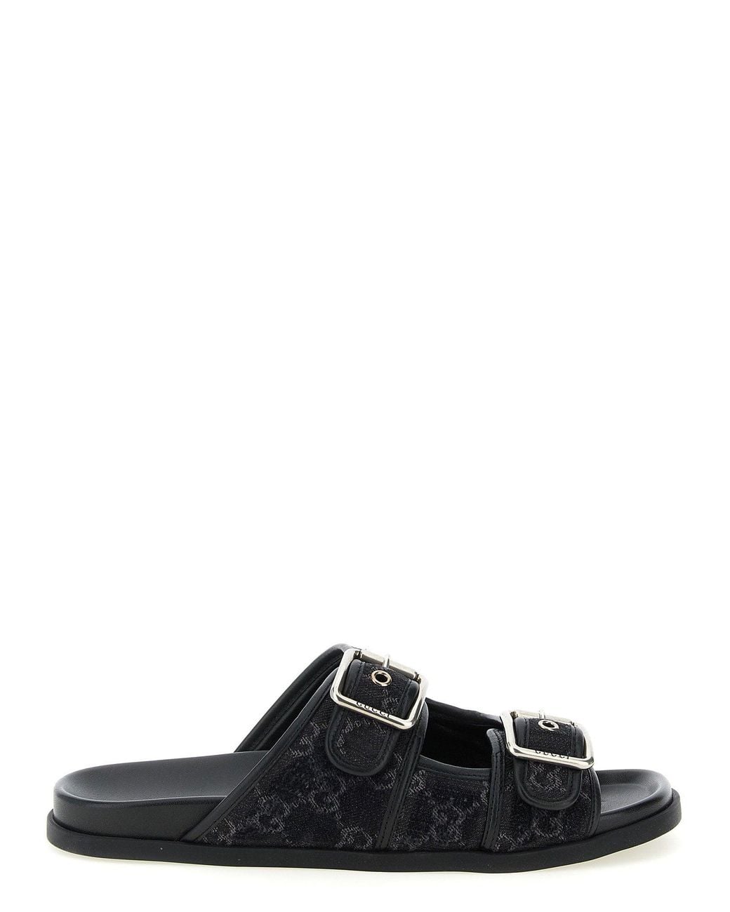 Gucci Black Gg Denim Slides for men