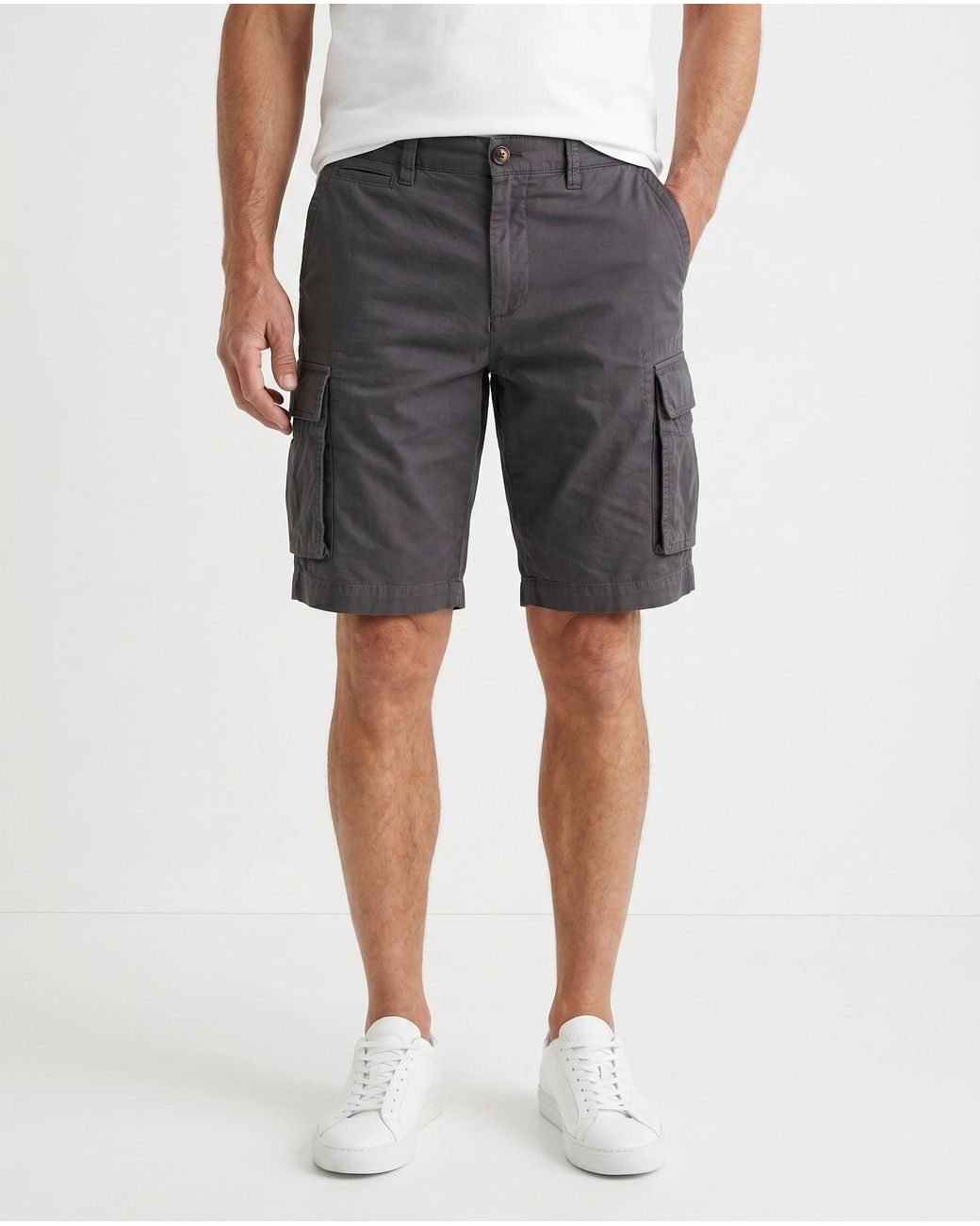 Brunello Cucinelli Gray Dark Linen Blend Shorts for men