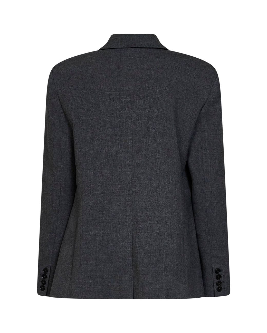 Self-Portrait Black Stretch Wool-Blend Double-Breasted Flower Blazer