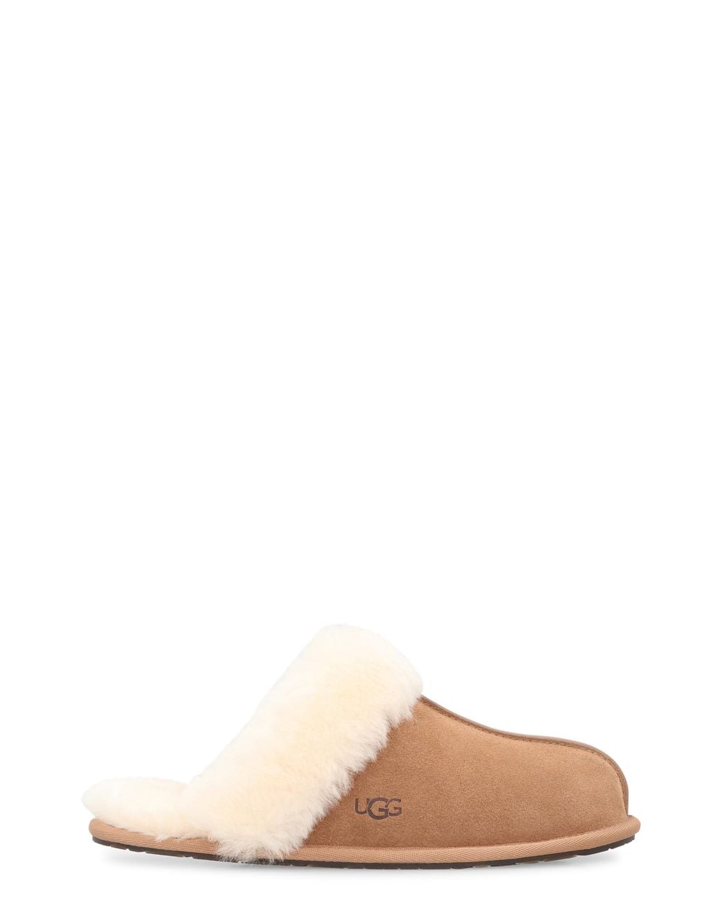 Ugg Brown Scuffette Ii Suede Mules Cow Hide Sandal