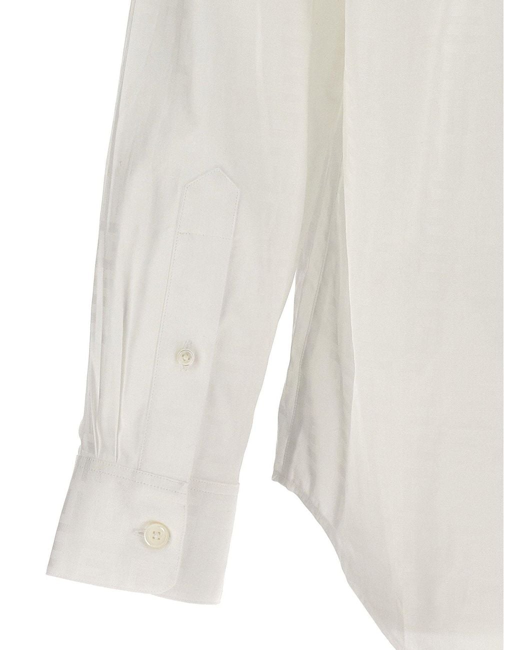 Givenchy White 4G Logo Cotton Shirt