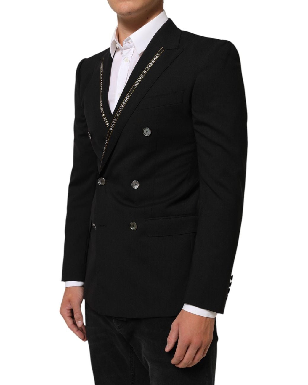 Dolce & Gabbana Black Sicilia Double Breasted Jacket Blazer 02+Wo Clothing for men