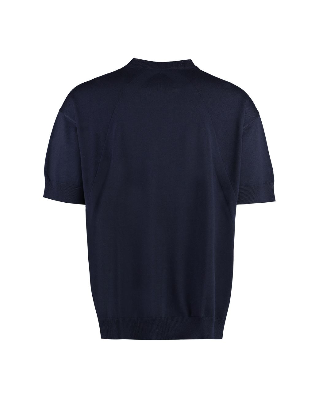 Jil Sander Blue Classic Short Sleeve Wool Sweater For for men