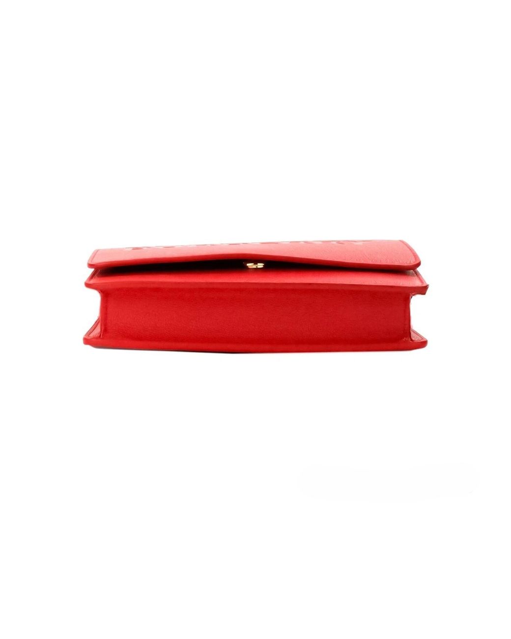 Burberry Red Hampshire Small Embossed Logo Smooth Leather Crossbody Bag