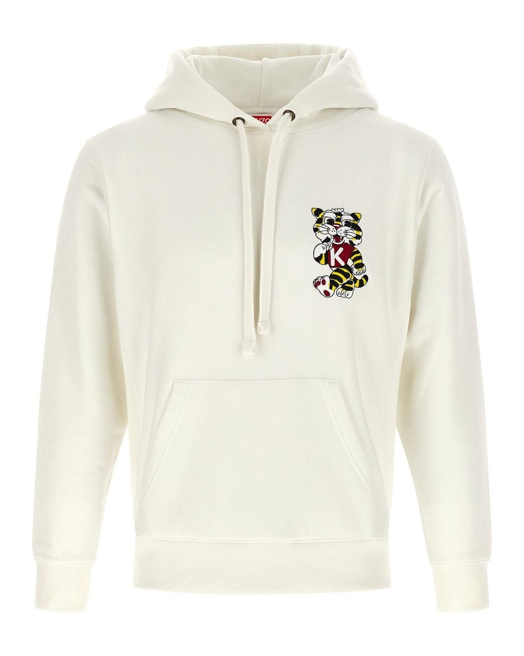 Tiger Blend In KENZO Wild Tiger Embroidered Hoodie in White | Lyst