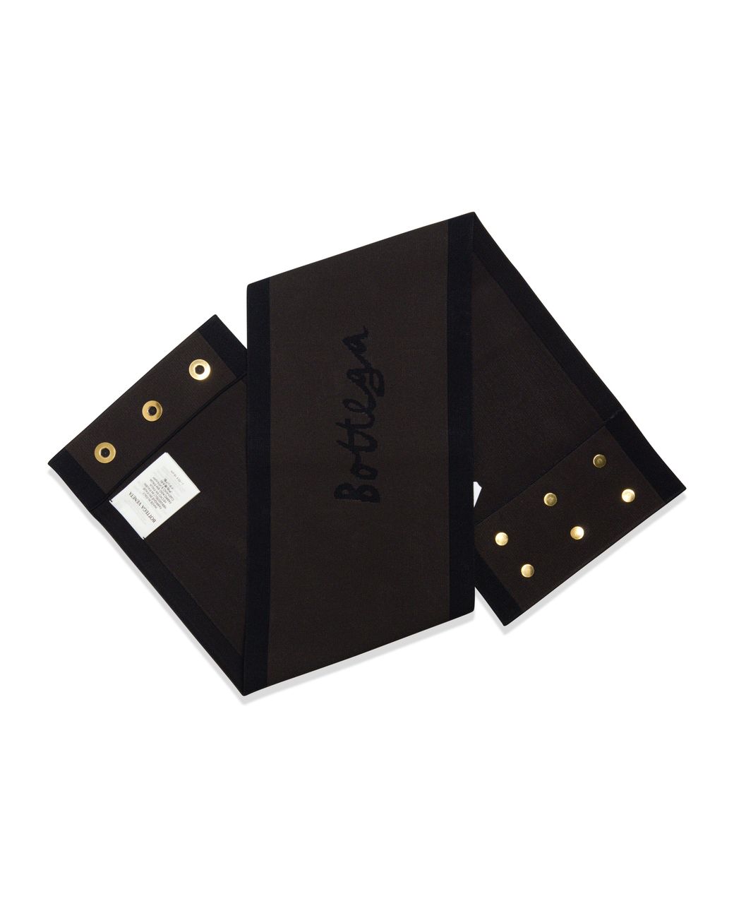 Bottega Veneta Black Buttoned Belt