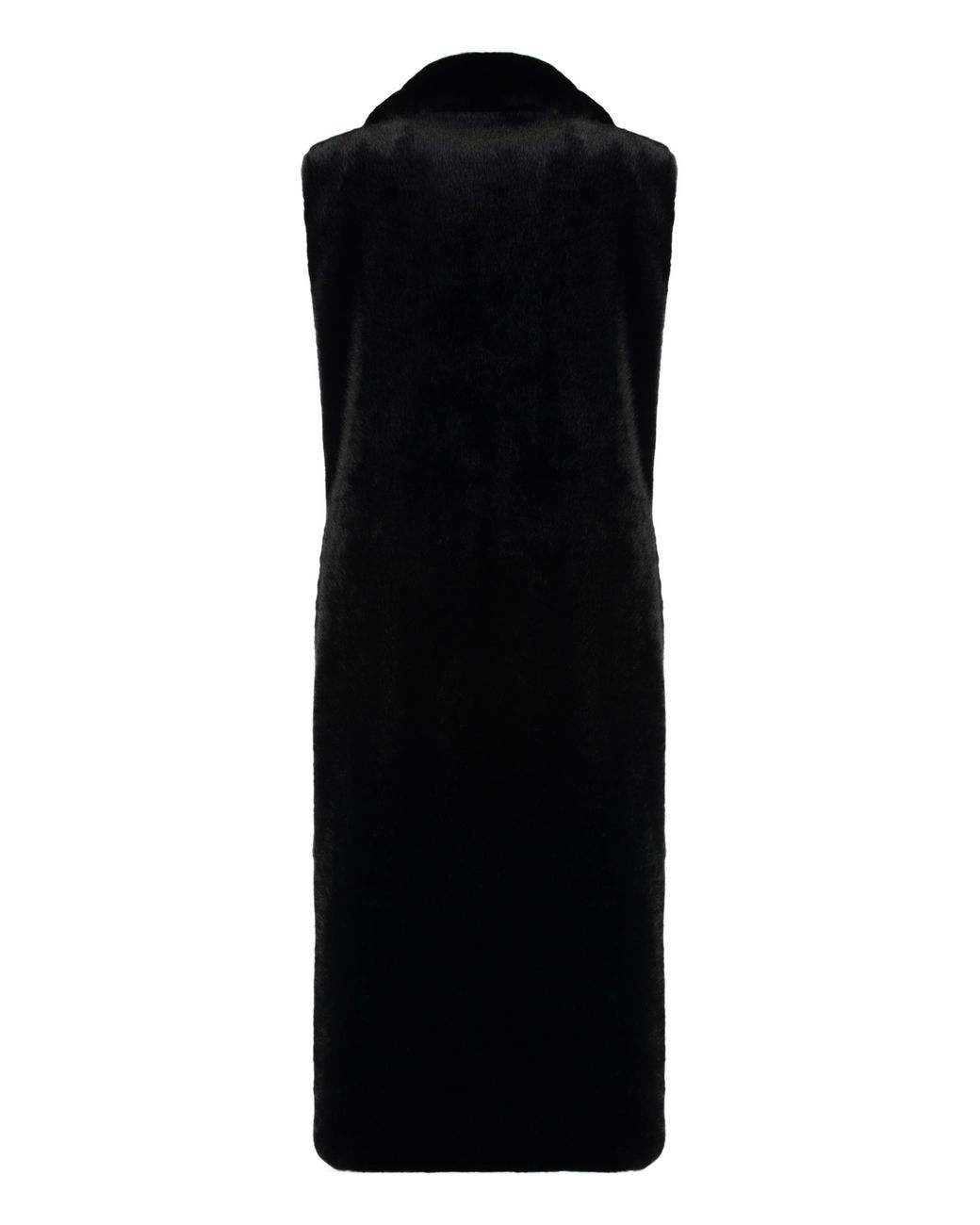 BB COUTURE Black Faux Fur Waistcoat Scarlet Polyester & Shearling Coats