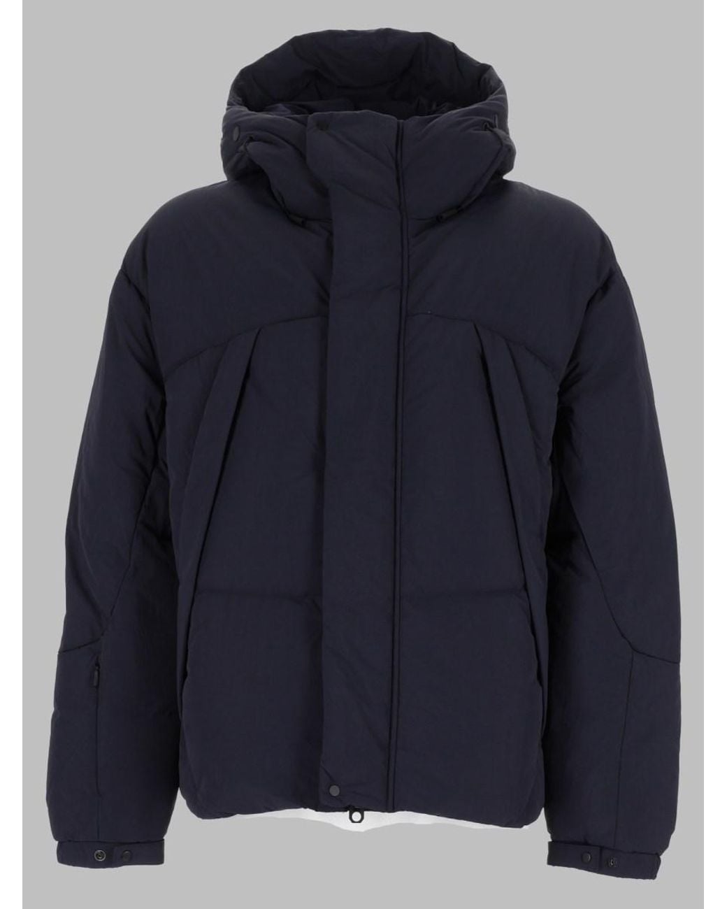 JG1 Blue Hooded Nylon Jacket Polyamide for men